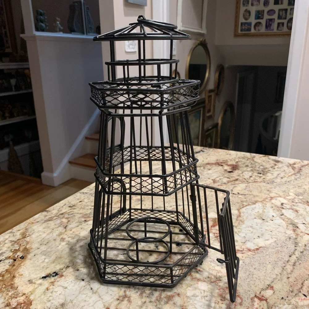 Lighthouse Metal Candle Holder